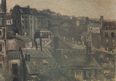 Vincent Van Gogh View of the Roofs Paris (nn04)